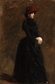 Dansk 
Kunstgalleri 
præsenterer: 
"Elegant 
kvinde med rød 
hat, Roma 1880" 
Flot oliemaleri 
i god stand i 
forgyldt ...