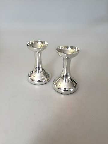 Svend Weihrauch F. Hingelberg Sterling Silver Candlesticks