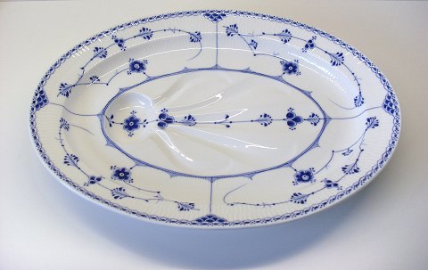 Royal Copenhagen Blue Fluted half lace large rare fish dish no. 637