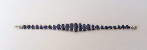Art Deco armbånd i sølv med lapis lazuli