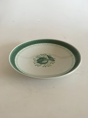 Royal Copenhagen Grøn Tranquebar Lav Serveringsskål / Kagefad No 936