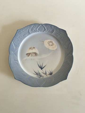 Royal Copenhagen Art Nouveau Plate with Fish Border and water Goplin No 41