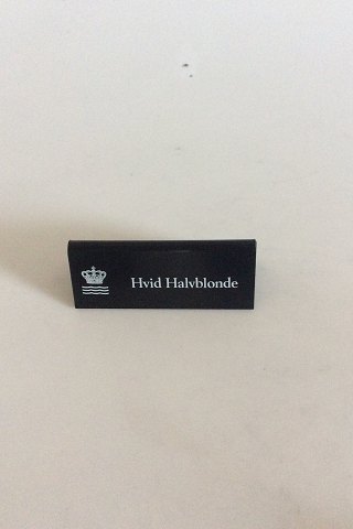 Royal Copenhagen Forhandler Reklame Skilt i Plastik "Hvid Halvblonde"