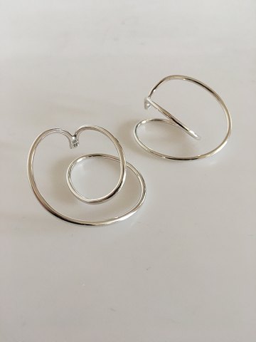 Hans Hansen Sterling Silver Earrings by Allan Scharff