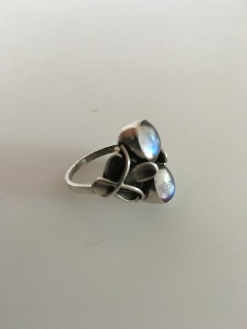 Georg Jensen Sterling Silver Ring No 48 with Moon Stones.