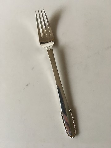 Georg Jensen Sterling Silver Beaded Luncheon Fork No 022