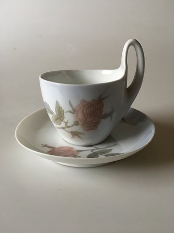 Royal Copenhagen Art Nouveau Small High Handled Cup and Saucer. No. 689/4