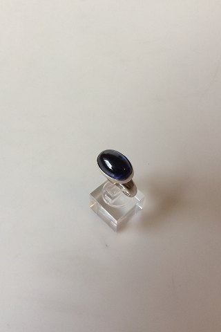 Georg Jensen Sterling Sølv Ring with Blue Stone No 534