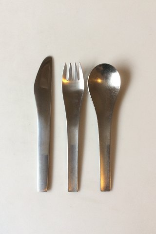 Georg Jensen Stainless Steel Blå Haj Bestiksæt til 12 personer, 36 dele