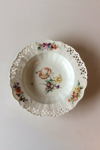 Royal Copenhagen Saxon Flower Deep Plate Premium model with pierced border