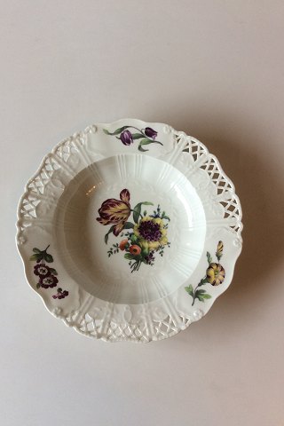 Royal Copenhagen Saxon Flower Deep Plate Premium model with pierced border