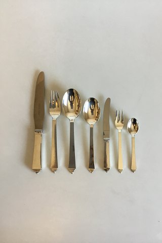 Georg Jensen Sterling Sølv Pyramide Bestiksæt til 12 pers. 84 dele