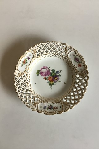 Royal Copenhagen Saxon Flower Plate with pierced Border