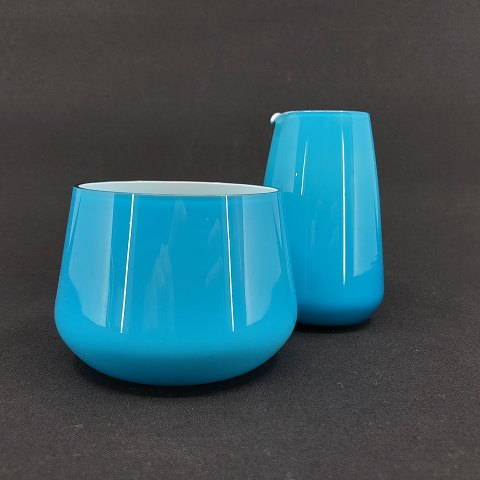 Blue Line sugar bowl and creamer
