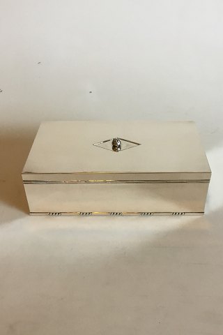 Georg Jensen Silver Cigar Box with wooden insert No 329