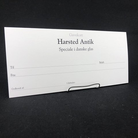 Gift certificates are issued to Harsted Antik
