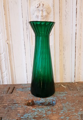 Smaragd grønt hyacintglas 21,5 cm.