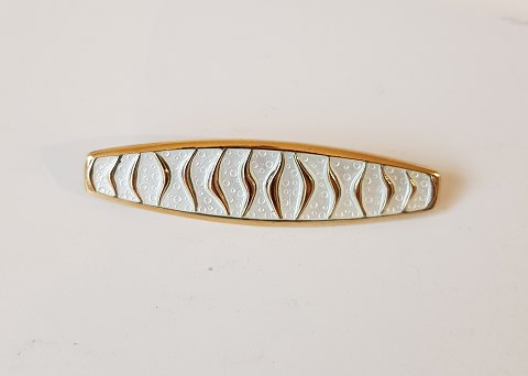 David Andersen brooch in gold-plated sterling silver and enamel