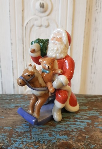 Royal Copenhagen Christmas figure - Santa Claus on rocking horse year 2005