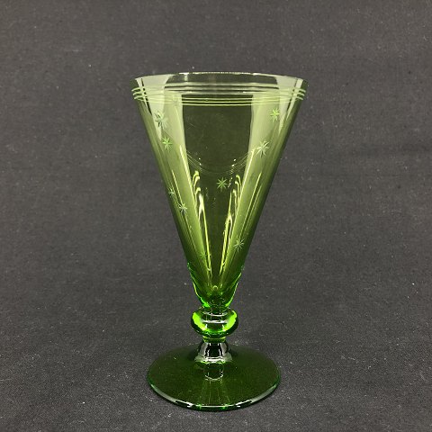 Grønt Stjernborg hvidvinsglas
