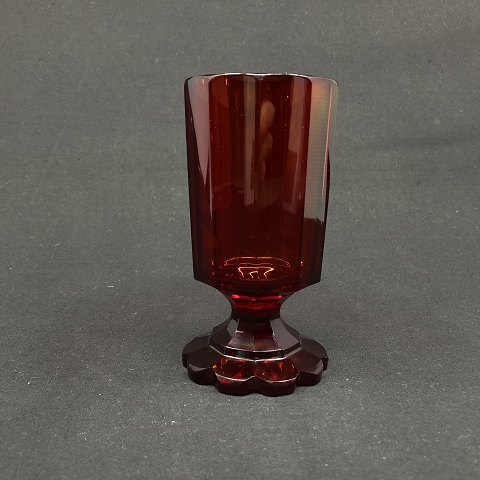 Bohemian ruby red glass vase
