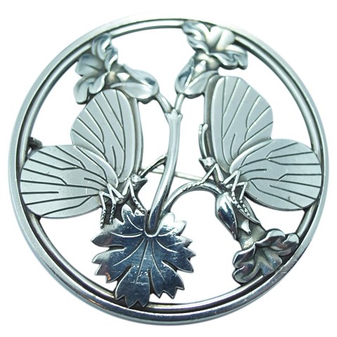 Georg Jensen, Arno Malinowski; A brooch of sterling silver, butterflies, #283
