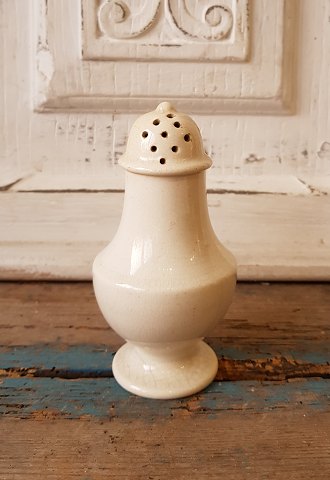 1800s cream colored faience salt shaker