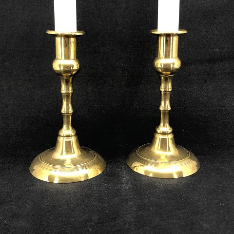 English brass candleholders
