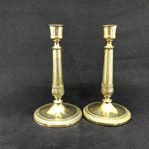 A set of Danish brass candleholders
