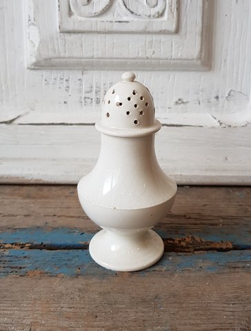 1800s cream colored faience salt shaker