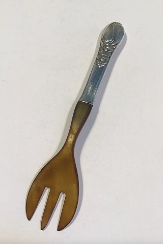 Evald Nielsen No 12 Silver Salad Fork with horn