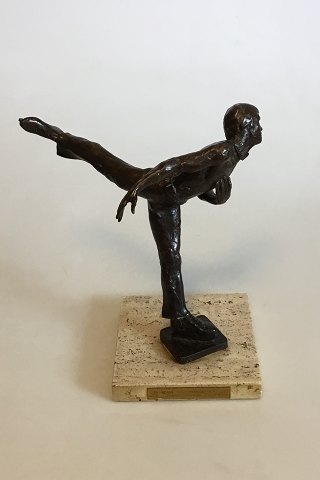 Royal Copenhagen Bronze statue of Figure Skater. Designed by Sterett-Gittings 
Kelsey in 1976