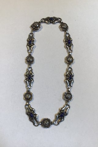 Georg Jensen Sterling Sølv Halskæde med Lapis Lazuli No 10