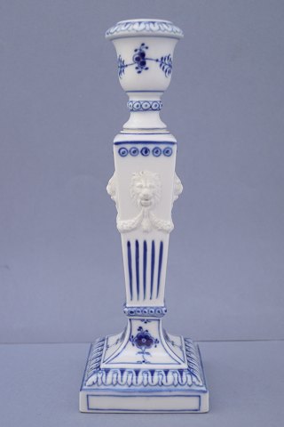 Royal Copenhagen, blue fluted half lace; A candlestick of porcelain #15