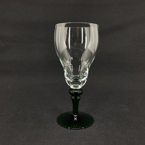 Beer glass with green stem from Kastrup Glassworks
