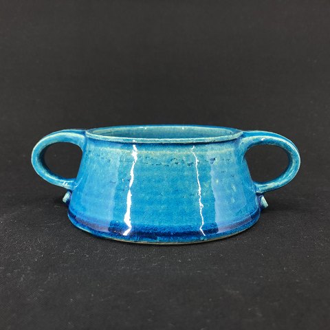 Kähler sugar bowl with blue glaze
