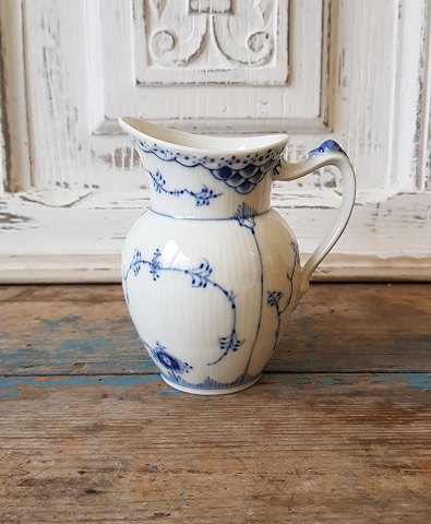 Royal Copenhagen Blue Fluted half lace large cream jug no. 523