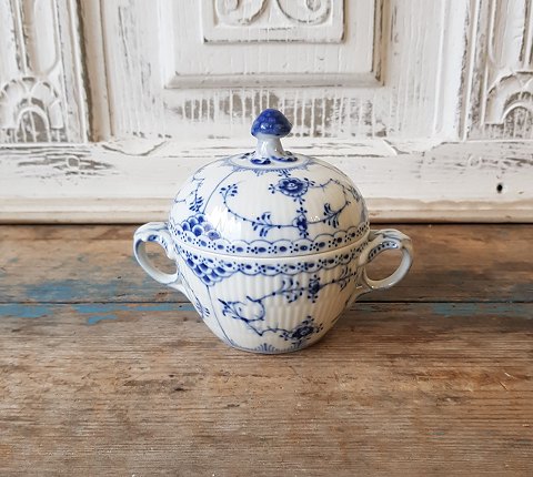 Royal Copenhagen Blue Fluted Half Lace Sugar Bowl no. 605