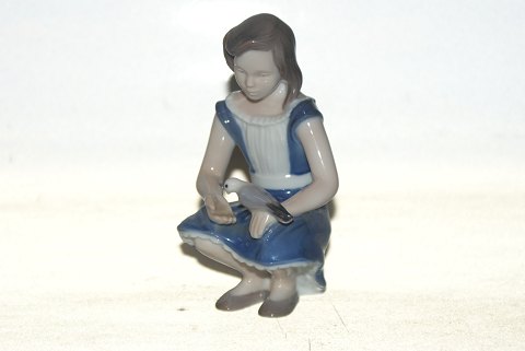 Bing & Grondahl Figure, Girl with Bird