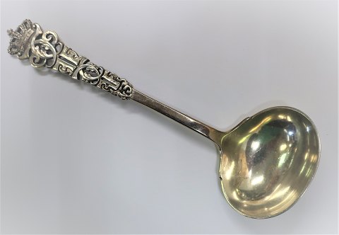 Michelsen. Four king spoon pattern. Meat fork. Length 19 cm. Produced 1901.
