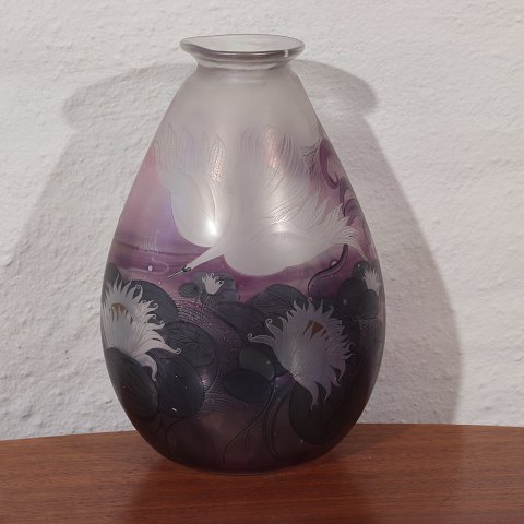 Glas vase i Art Nouveau stil
 - Kr. 1200,-