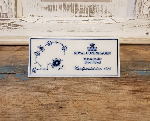 Royal Copenhagen Musselmalet forhandlerskilt