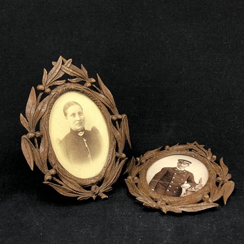 A set of antique picture frames
