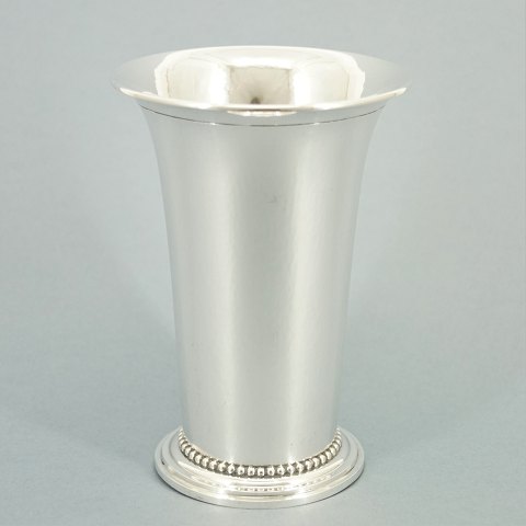 Georg Jensen; A vase of sterling silver #107A