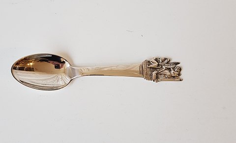 H.C. Andersen fairy tale spoon in silver - motif "Spinderokken"