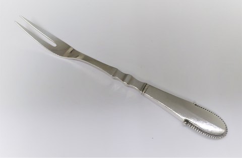 Georg Jensen. Silver cutlery. Beaded. Sterling (925). Meat fork. Length 23.5 cm.