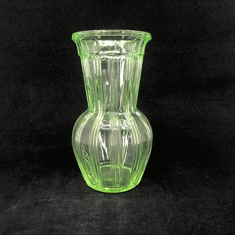 Uranium green vase from Holmegaard

