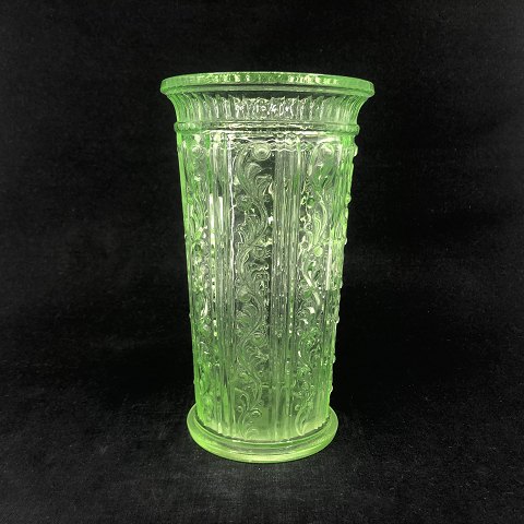 Uranium green vase from Holmegaard
