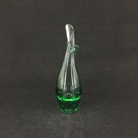 Green Duckling vase from Holmegaard Glasswork
