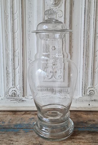 Large beautiful French sweets glass 42 cm.